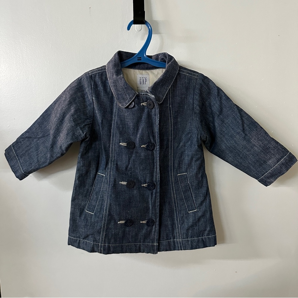 18-24m Denim Lined Peacoat